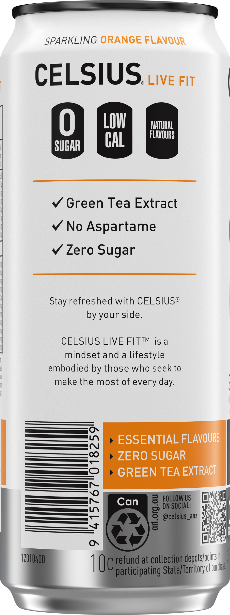 Sparkling Orange – Product's Back Label
